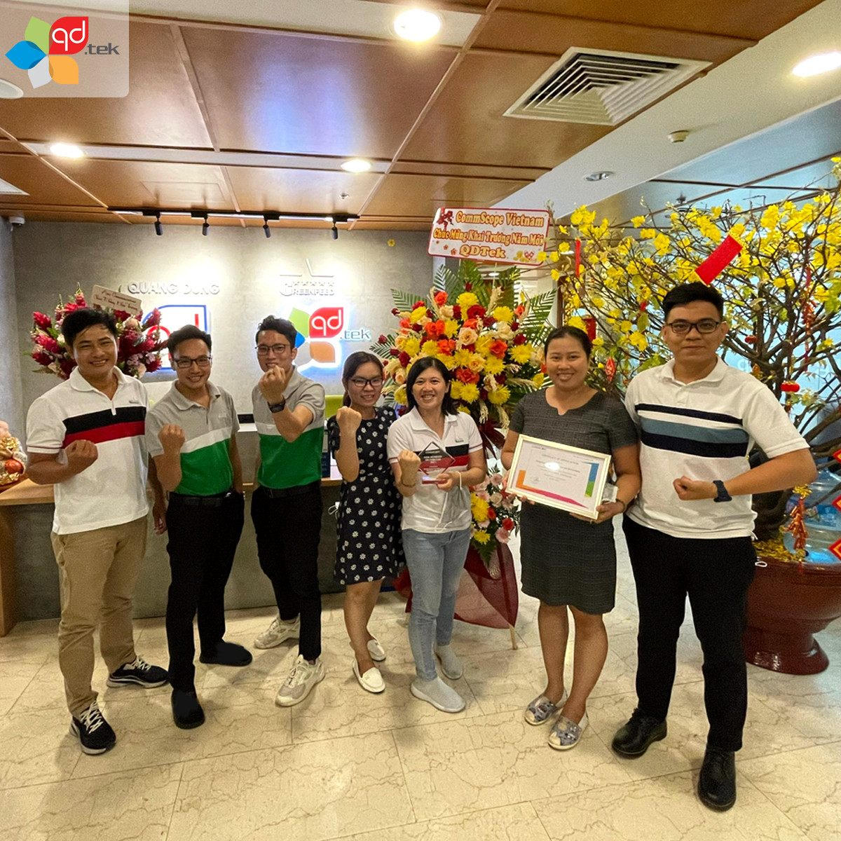 QD.TEK tự hào là nhà phân phối Commscope có doanh thu cao nhất Việt Nam liên tiếp 5 năm liền và đạt hoanh thi hiệu quả nhất khu vực Đông Nam Á năm 2021